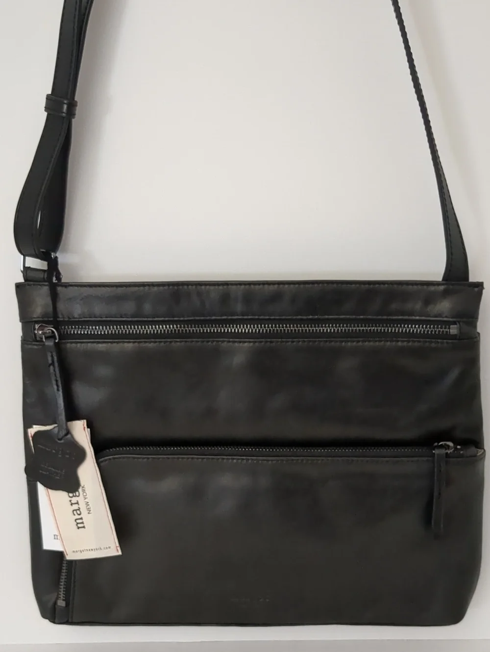 New! Margot Black Genuine Leather Shoulder Crossbody Bag